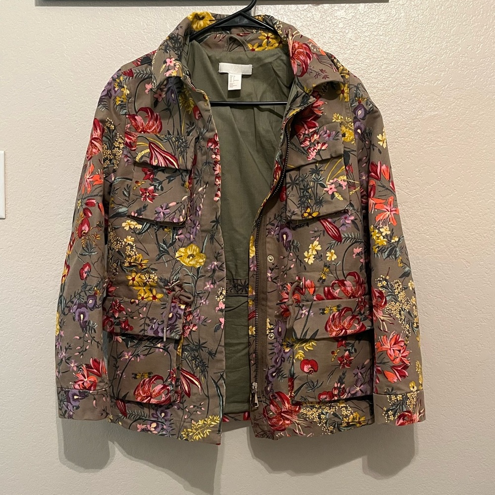H&M Floral Military jacket
